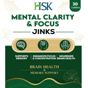 HSK Jinks – Mental Clarity & Focus | Ginkgo Biloba Brain Health & Memory Support | 30 Tablets