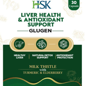 HSK Glugen – Liver Health & Antioxidant Support | Milk Thistle, Turmeric & Elderberry | 30 Capsules