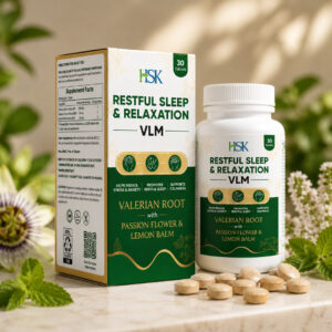 HSK VLM – Restful Sleep & Relaxation | Valerian Root, Passion Flower & Lemon Balm | 30 Tablets